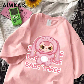 Áo Thun AIMKAIS 100% Cotton BABY Three 2025 Mới 2-14y Lớn Trẻ Em Trẻ Em Unisex Bé Trai Bé Gái Tee