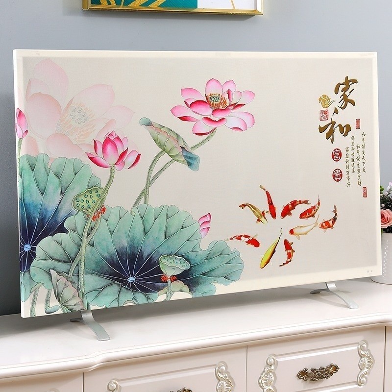 75 inch TV bụi Bìa đàn hồi 32 inch TV Bìa 43 inch 55 inch Trung Quốc phong cách TV Bìa 60 inch 65 in