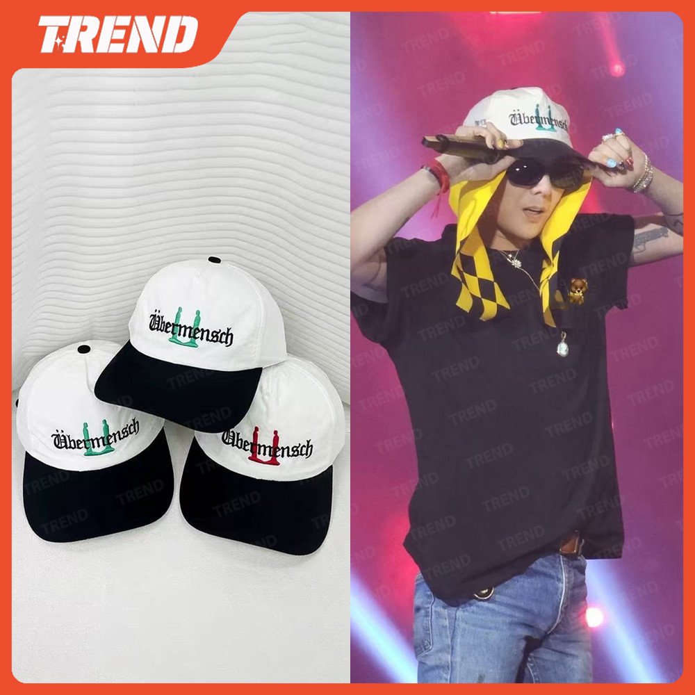 BIGBANG G-DRAGON Übermensch 2025 WORLD TOUR Merch Thêu Bóng Mũ Vintage Unisex GD Mũ Bóng Chày Thời T