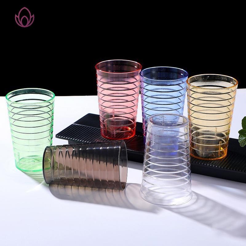 [CENJ] Cốc nước có giá trị cao trong suốt, Cốc bia PS bằng nhựa thanh, Cốc rượu nước ngoài trong suố