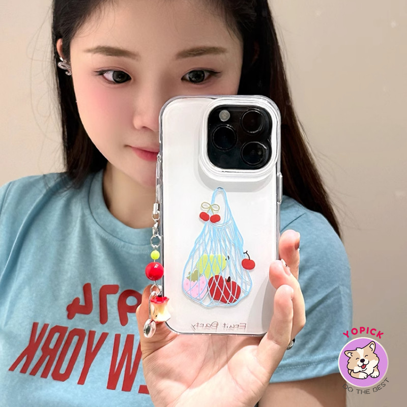 Suitable for IPhone 16promax Phone Case 15 14 13 12 11 Pro Max Net bagged fruits Phone Case Women Sh