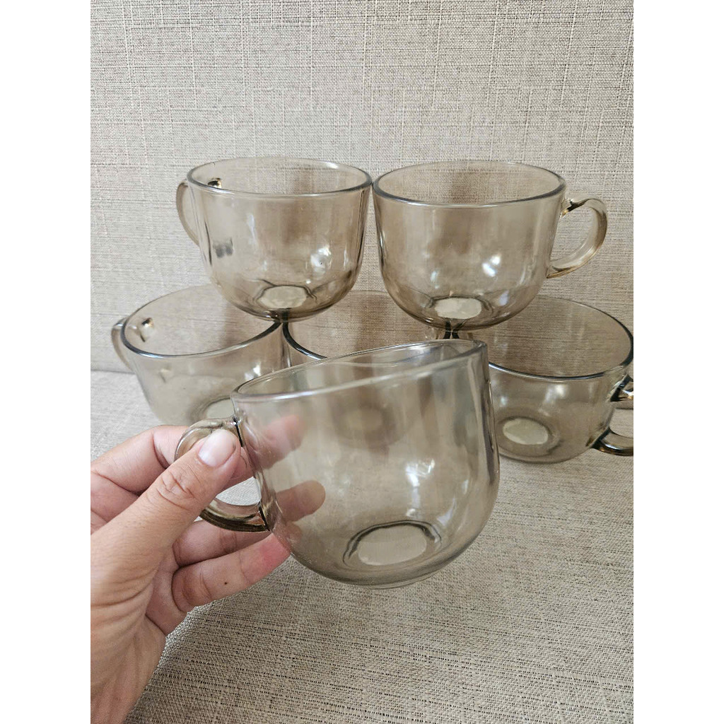 Cốc thủy tinh màu hổ phách chịu nhiệt cao cấp ly tách cường lực trong suốt đựng đồ ngũ cốc ăn sáng dày dặn loại 1 GIKO | BigBuy360 - bigbuy360.vn