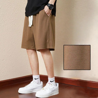 Casual Waffle Quần Short Thẳng Nam Mùa Hè Rời Thoáng Khí Mỏng Thể Thao Năm Điểm Quần Size Lớn