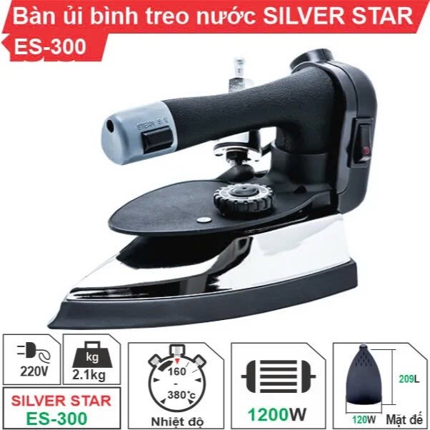 Bàn ủi hơi nước ES 300 Hàn Quốc > Bàn Là Hơi Nước công nghiệp ES300 > Chính hãng Silver Star ES-300 