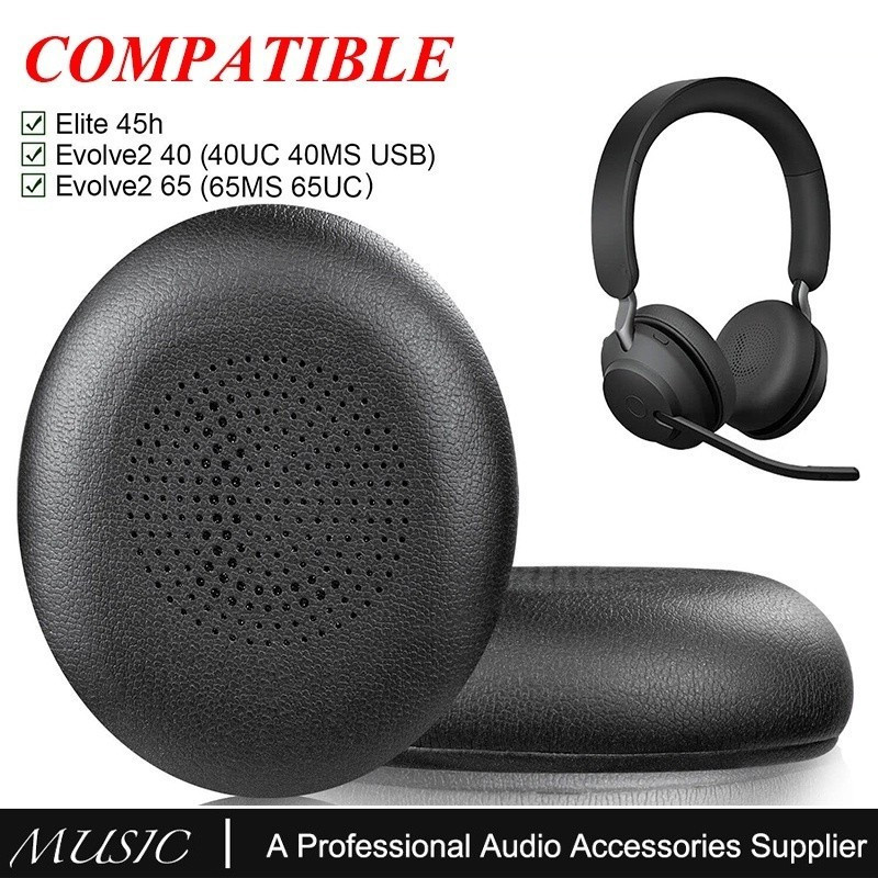 ToKerNew Thay Thế Miếng Lót Tai Cho Jabra Evolve2 65 (65MS 65UC USB) / Evolve2 40 (40UC 40MS USB) / 