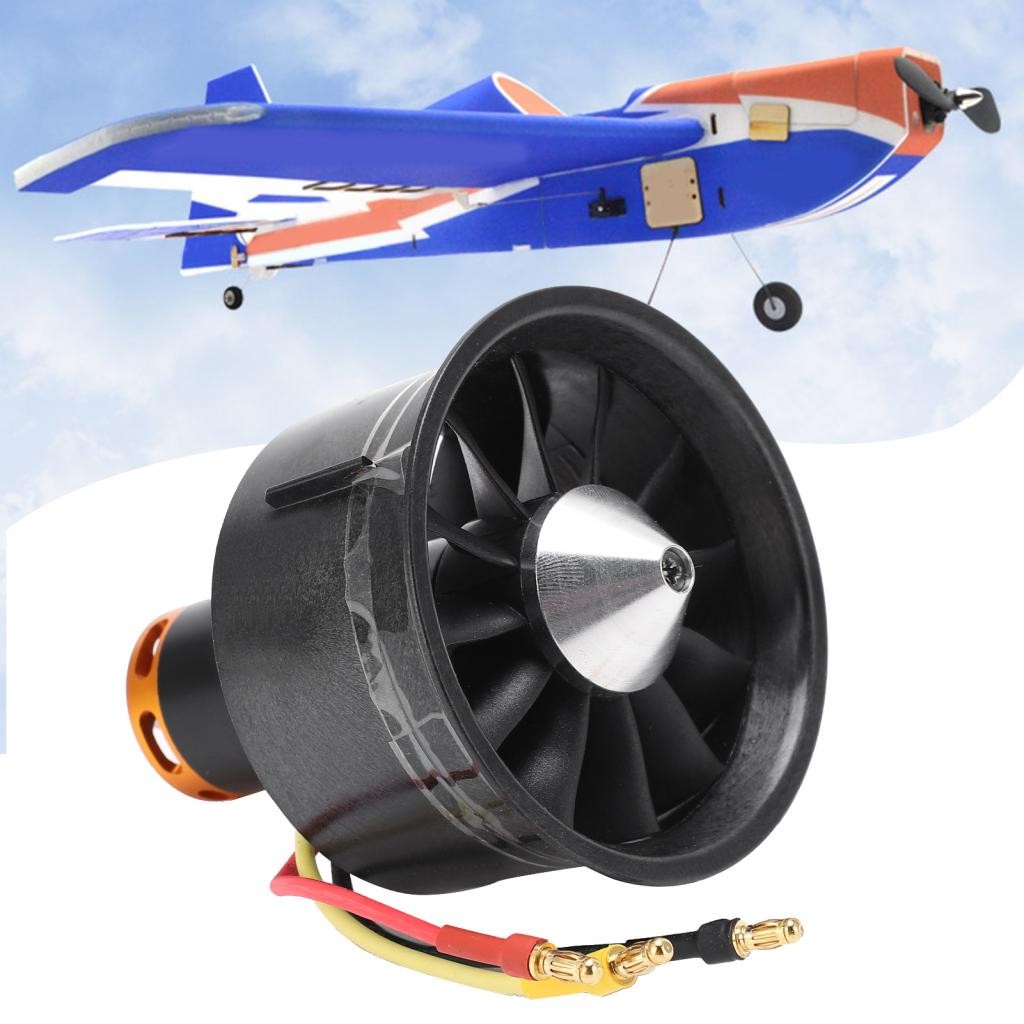 Coo QX Motor 64mm EDF Bộ quạt 3-6S Lipo QF2822 3500KV mạnh mẽ có độ cứng cao cho máy bay RC
