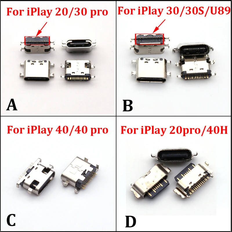 2-5 Chiếc Type-C USB Jack Nữ Ổ Cắm Cổng Sạc Cắm Dock Kết Nối Cho Alldocube iPlay 20Pro 30 Pro 30S U8