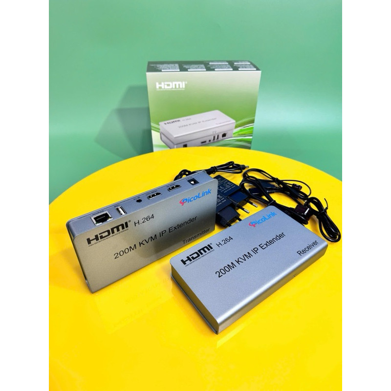 Bộ kéo dài HDMI qua cáp mạng Lan 120M 4K kèm cổng USB (KVM) - Converter HDMI LAN