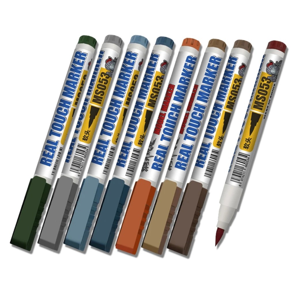 Real Touch Marker Đầu mềm cho lão hóa Gundam Gunpla GK Model Water-Based Mech Military Garage Kit Pr