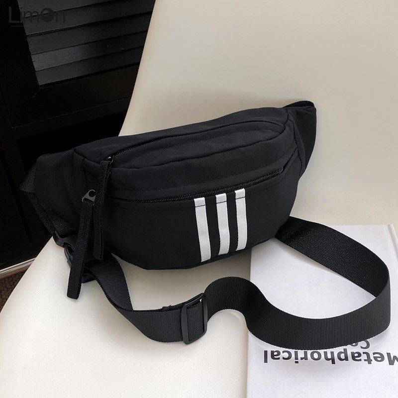 2025 Phong Cách Mới Hợp Thời Trang Túi Thắt Lưng Thể Thao Messenger Ngực Túi Phù Hợp Với Vải Nylon Thông Thường Một Vai Messenger Fema