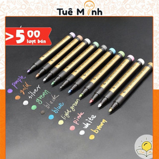  Bút dạ Marker nét 2mm màu nhũ Sta Metallic bút viết Calligraphy tiêu đề trên nhiều chất liệu 