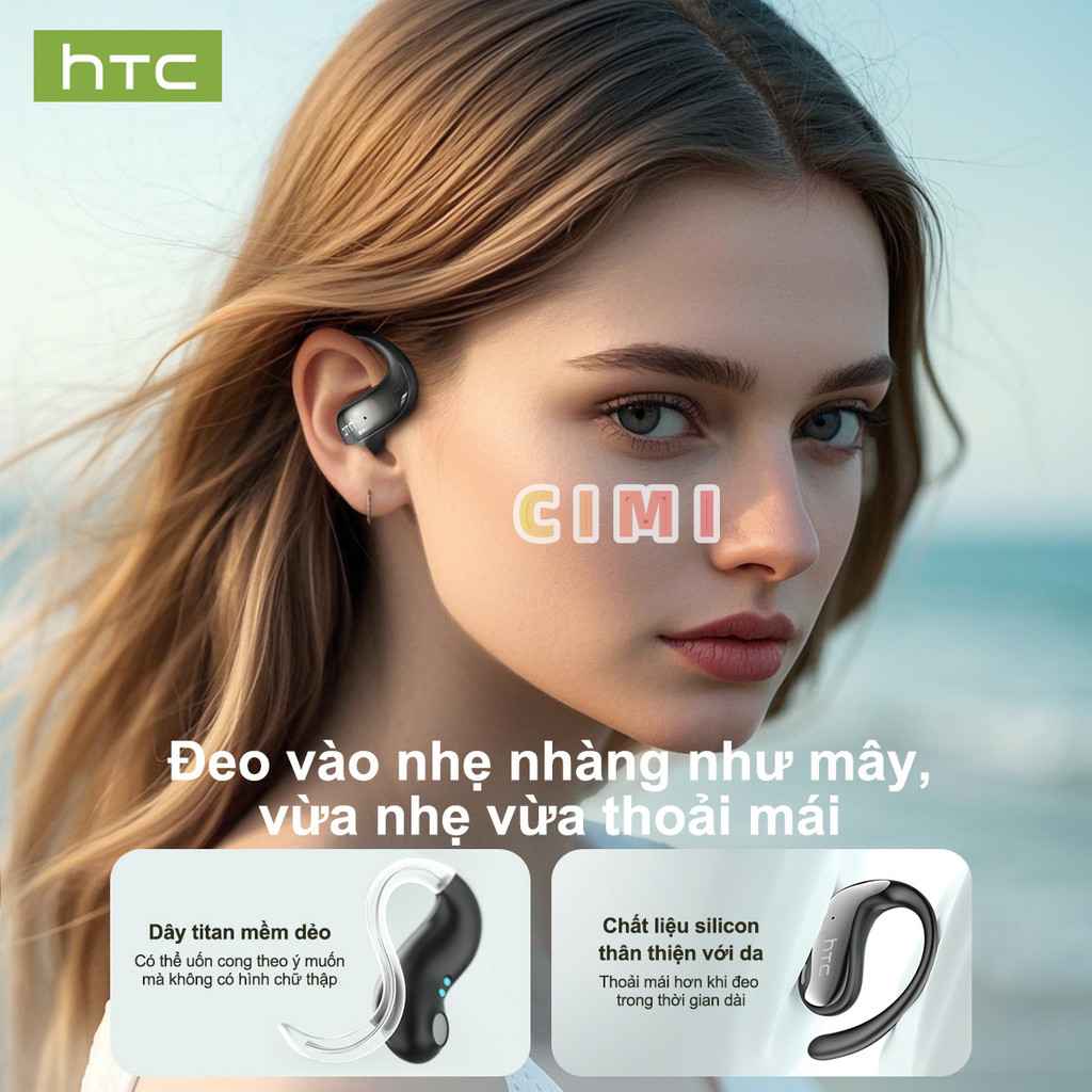 Tai nghe Bluetooth HTC NE19 Dẫn truyền xương Tai nghe thể thao Khử tiếng ồn không dây Tai nghe chơi game Dịch AI Tai nghe Bluetooth 144 ngôn ngữ | BigBuy360 - bigbuy360.vn