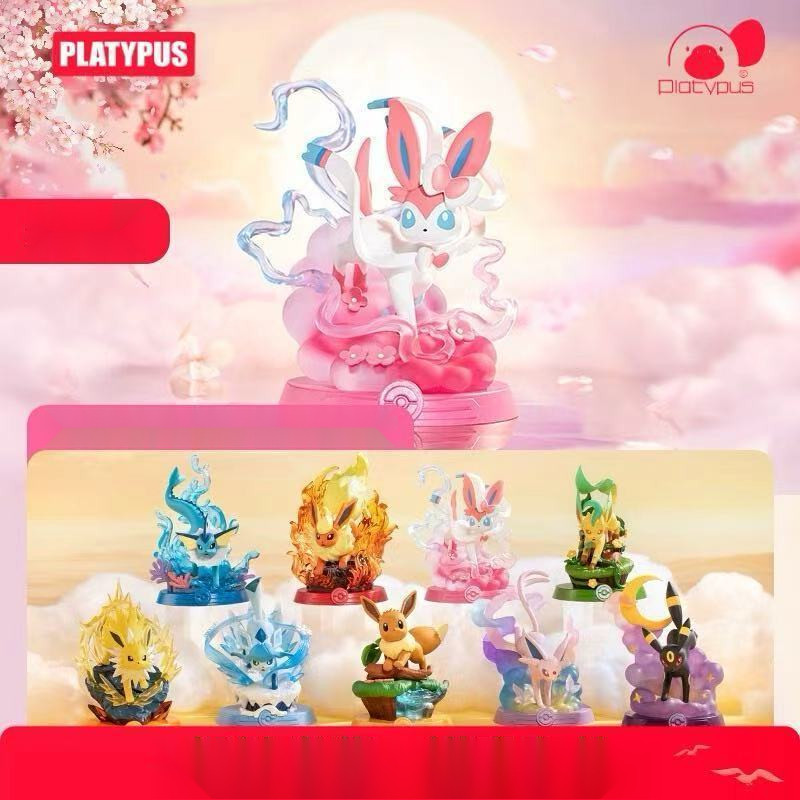 [Hộp bất ngờ] Pokémon Adventure Bar Eevee Thế hệ thứ hai Hình nhỏ Elf Hộp bất ngờ Đồ chơi thời thượn