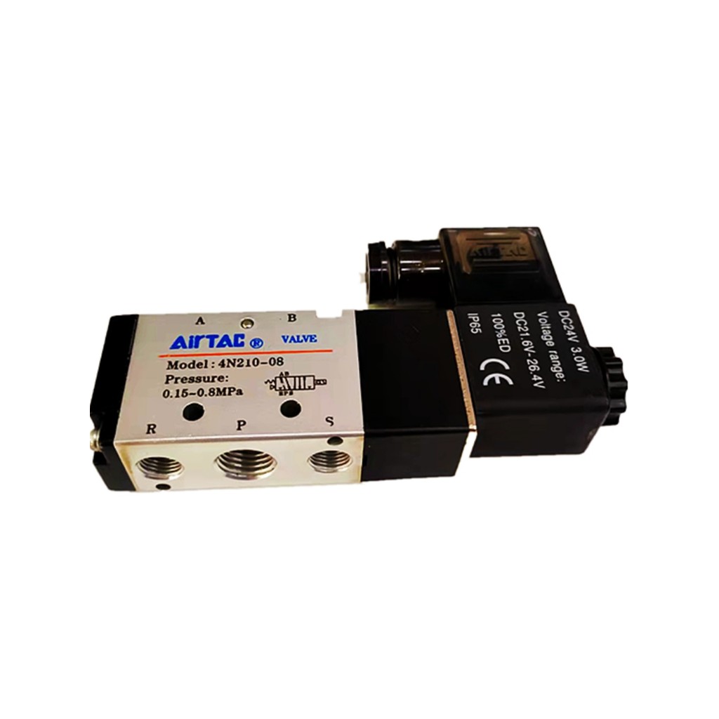 AIRTAC 4N210 - 08 van điện từ hai vị trí năm chiều, DC 24V