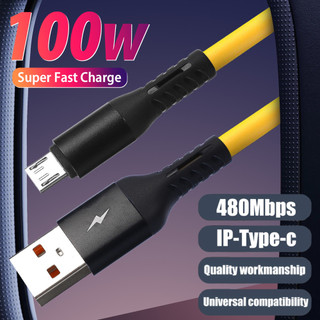 [Nổi bật] Cáp dữ liệu USB sang Micro - Dây sạc nhanh 100W - Đầu nối C sang C - Truyền dữ liệu tốc độ cao - Đường dây điện thoại 1,2M - Làm dày, Độ bền - Dành cho thiết bị Android