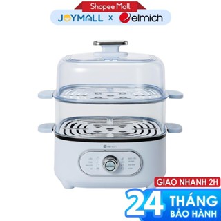 Nồi lẩu hấp 2 tầng Elmich STE-9098 4L, Hàng chính hãng, 8 tính năng, khay hấp nhựa tháo rời-JoyMall