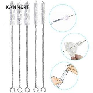 Kannert 1 Cái Bàn Chải Bụi, Bàn Chải Làm Sạch Ống Hút Mở Rộng Màu Bạc, Tóc Mềm Nylon Có Thể Tái Sử Dụng Ống Hút