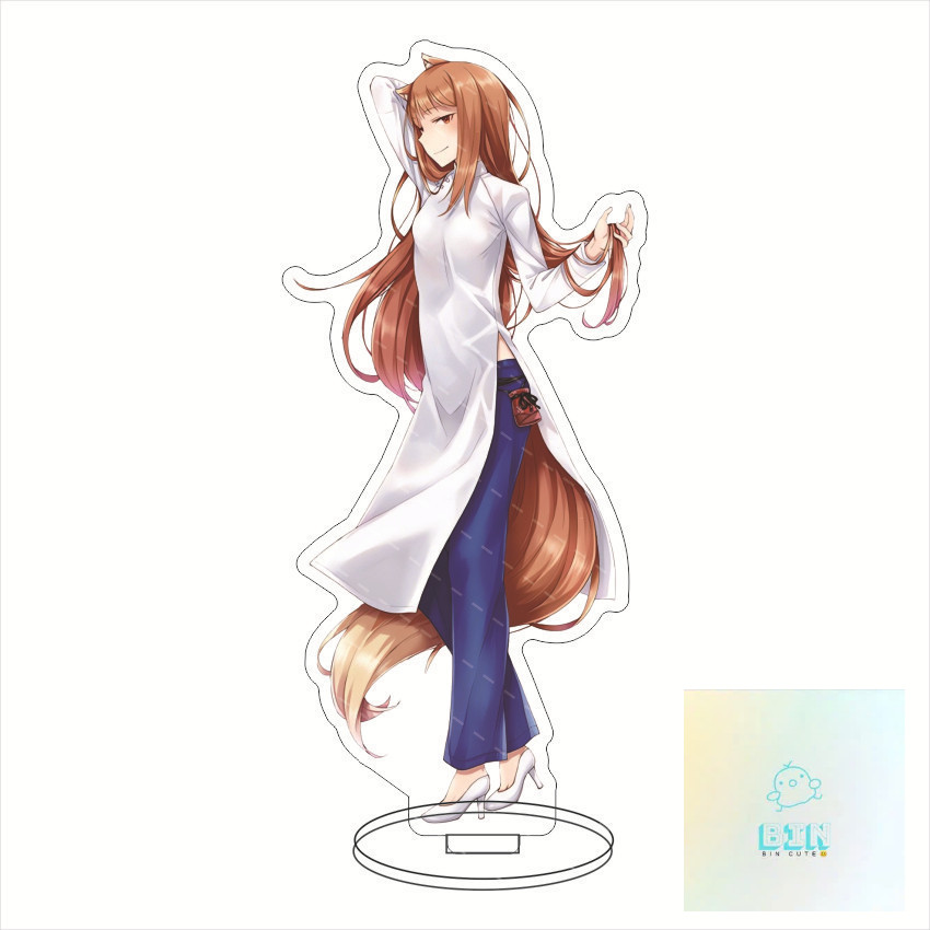 Móc Khoá, Mô Hình Standee Anime Spice and Wolf Trang Trí Bàn Học-Bin