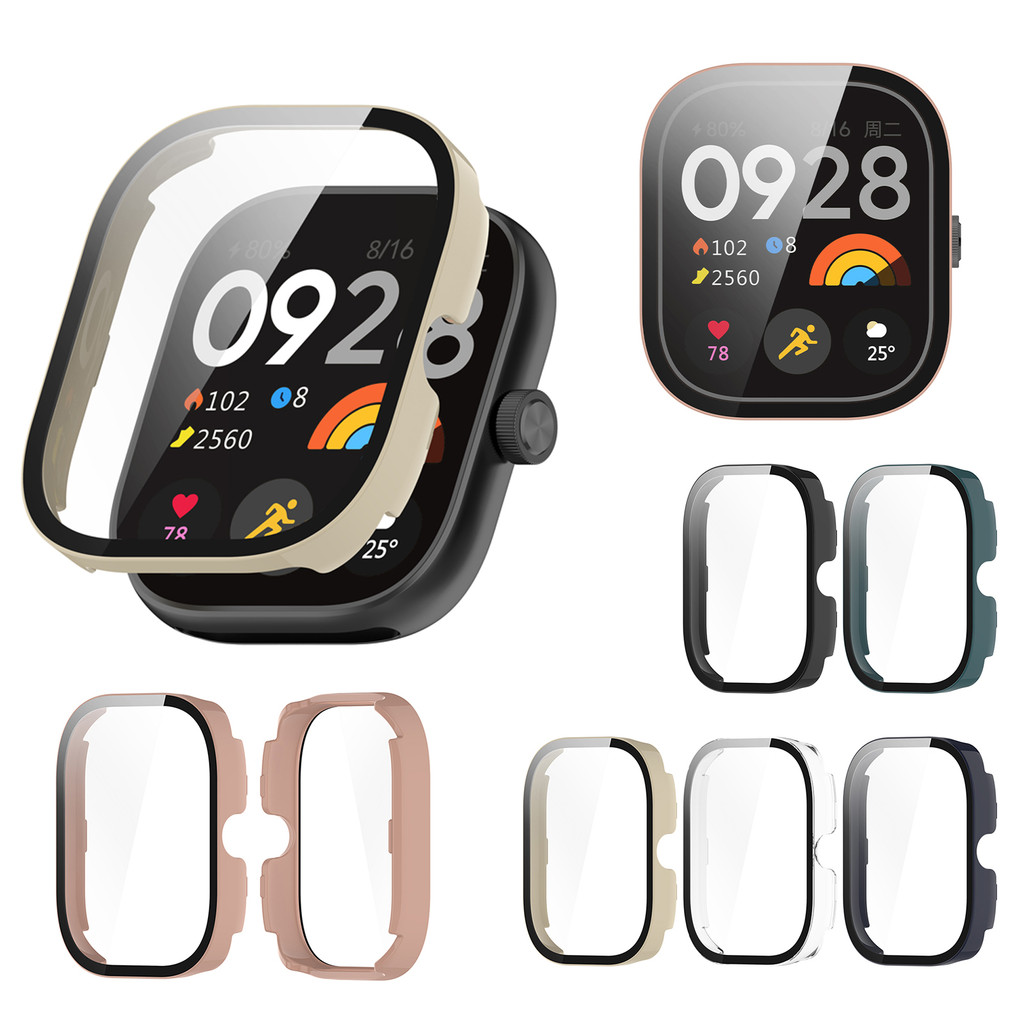Ốp Lưng Cho Redmi Watch 5 Watch5 Thời Trang Cứng Khung PC Ốp Lưng + HD Slim Kính Cường Lực Chống Trầy Xước Bảo Vệ Màn Hình