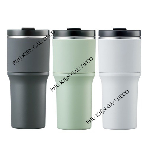 [Nắp Vặn] Nắp Thay Thế Ly LHC4277 Metro Drive Tumbler 650ml, nắp vặn chống tràn Dây Treo Ly Silicon
