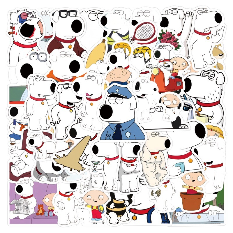 Brian Griffin Dán 55 Cái / bộ Chống Thấm Nước Family Guy Dán Decal Cho Đồ Chơi