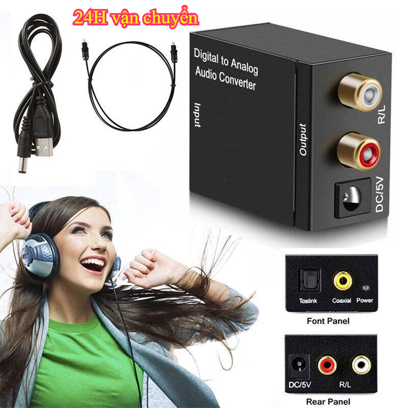 【SALE MẠNH】Bộ chuyển đổi Cổng quang Optical sang Audio AV - R/L, Cổng 3,5 Hỗ Trợ Tv 4k Loại Xịn Model 2020