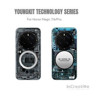 Ốp điện thoại từ tính dòng công nghệ Youngkit tương thích cho Honor Magic 6 / 7 Pro Vỏ mờ chống sốc chống rơi chống vân tay