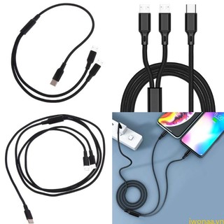 Iwo 1 đến 2 Type-C sang Micro USB Splitter Cáp Nylon để sạc hai điện thoại