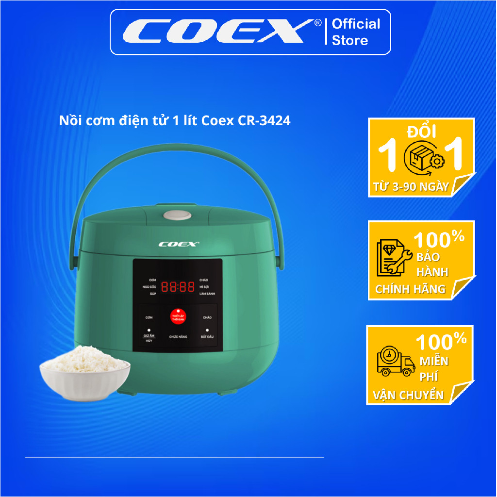 Nồi cơm điện tử 1 lít Coex CR-3424
