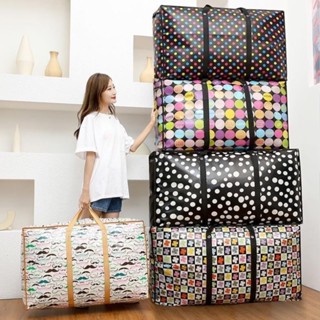 Túi Vải Bạt Đựng Đồ Siêu To Chống Ẩm Mốc, Chống Thấm Nước Có Khóa Kéo Tiện Dụng