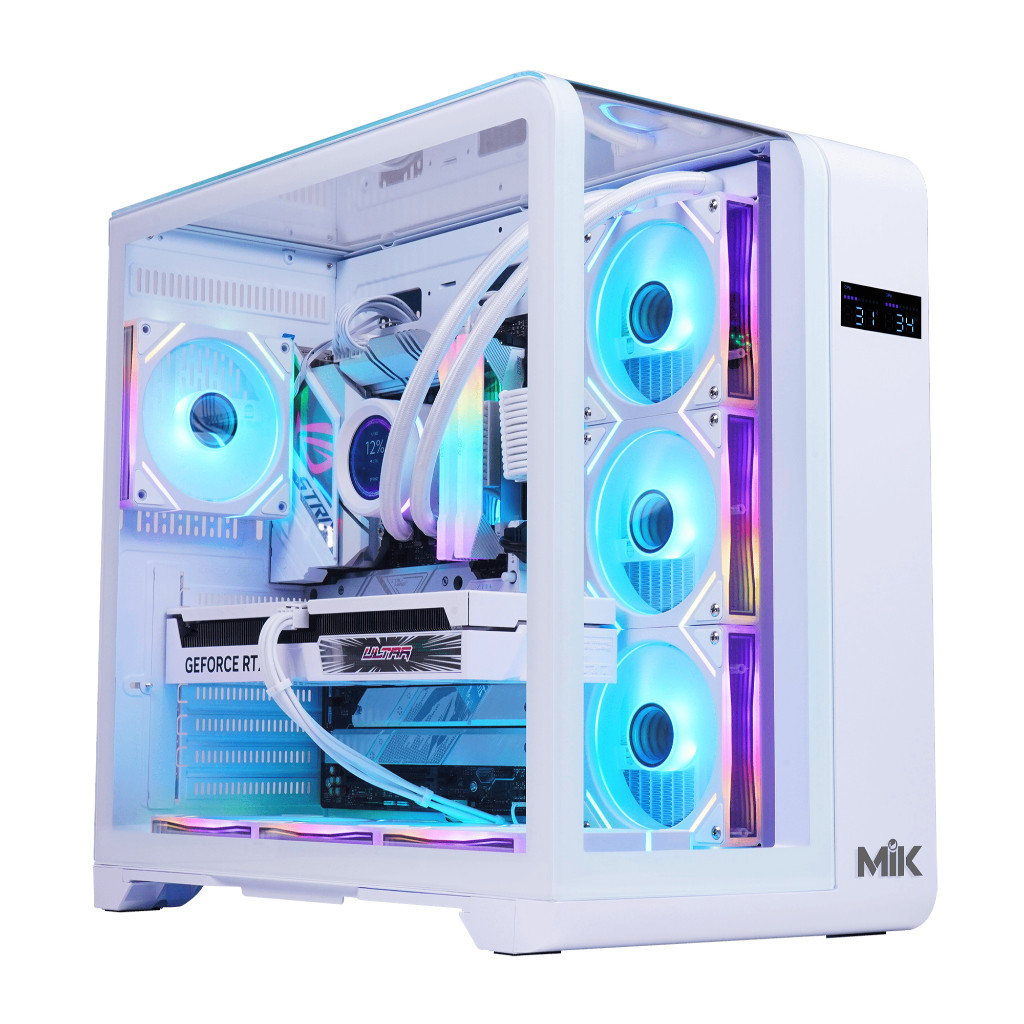 Vỏ Case MIK BARBATOS - WHITE ( ATX / M ATX / ITX) - Hàng Chính Hãng