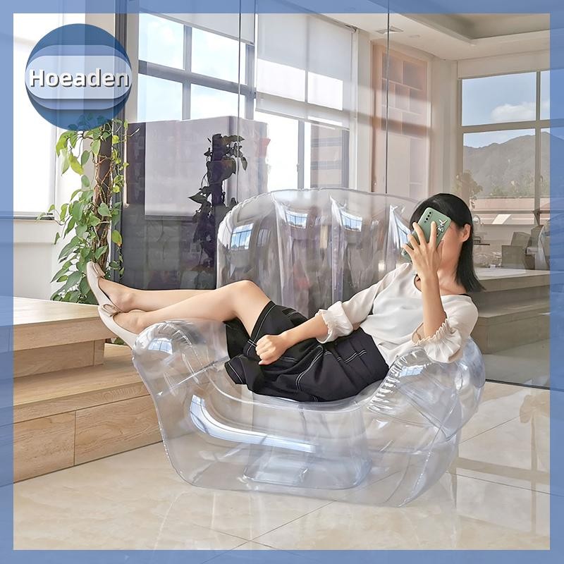 Hoeaden Bơm Hơi Trong Suốt Không Khí Sofa Dày Cắm Trại Ngoài Trời Bơm Hơi Sofa Người Lớn Lười Bơm Hơ
