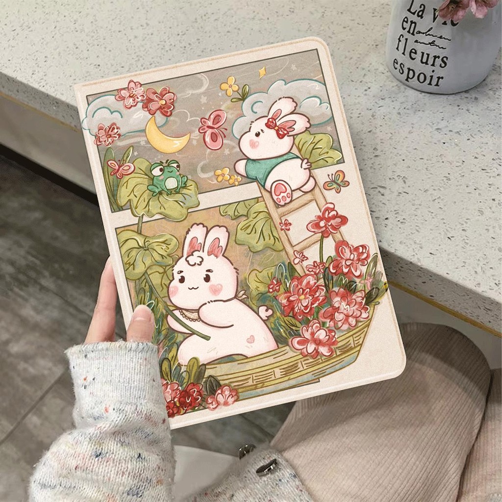 Ốp Bảo Vệ Phong Cách Sách Thích Hợp Cho iPad Air 1 Air 2 Gen 8 Air 7 A16 Air 6 Gen 5 Gen 6 Air 5 Gen