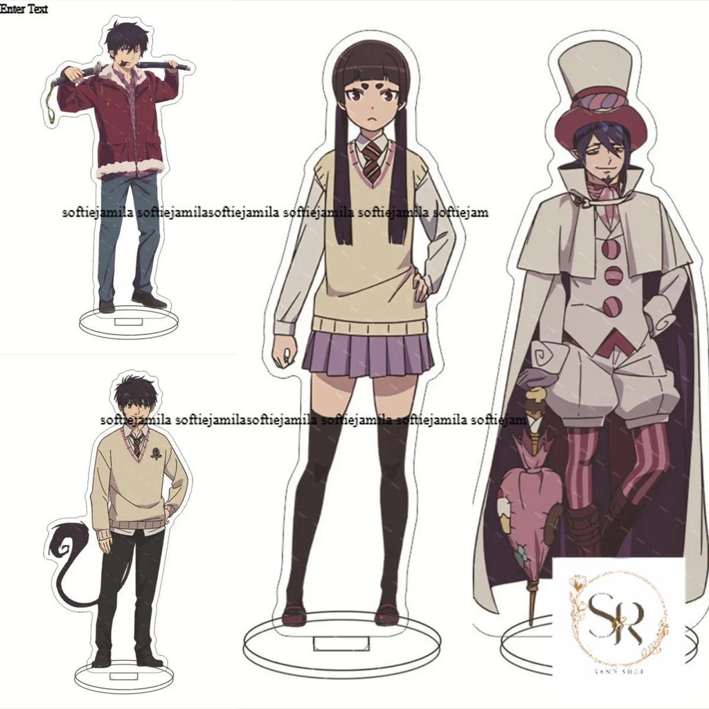 NEW Anime Blue Ao No Exorcist Stand Original Figure Kamiki Izumo Okumura Rin Suguro Ryuuji Acrylic S