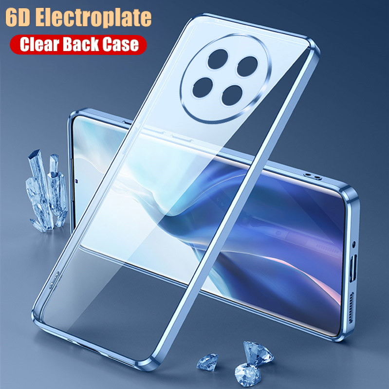 Dành Cho Honor Magic 7 Lite BRP-NX1 Slim Soft Clear Silicon Bảo Vệ Thạch Vỏ Pha Lê Chống Vàng Mạ Điệ