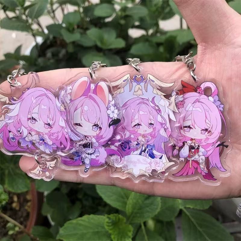 Honkai Impact 3 Hình Elysia Dễ Thương Cosplay Acrylic Móc Khóa Móc Khóa Mặt Dây Chuyền Móc Khóa Quà 