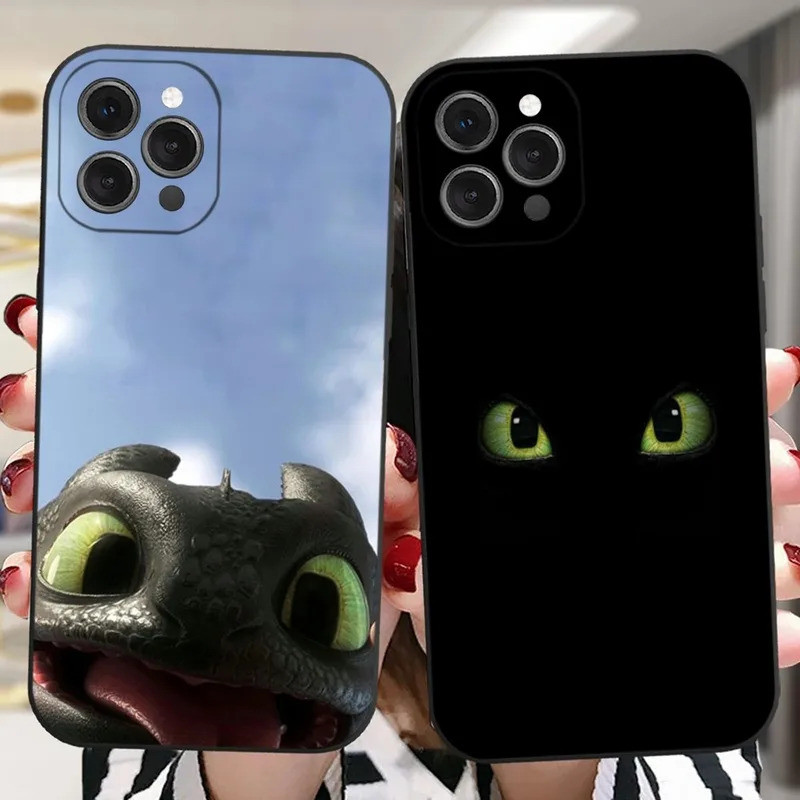 TK-1 T-Toothless Dragon Light Fury Ốp Điện Thoại iPhone 16, 17,14,13,12,11 Plus, Pro, Max, XR, XS, X