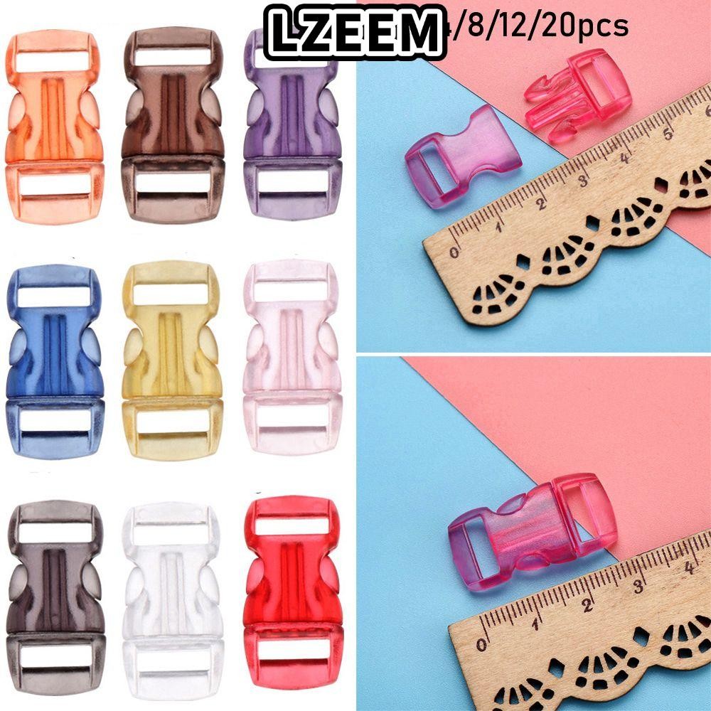 LZEEM Set 4/8/12/20 khóa gài bằng nhựa trong suốt 3/8" 10mm chất lượng cao dùng làm vòng đeo cổ cho thú cưng