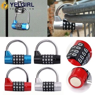 Yelgirla Khóa mật khẩu 4 chữ số Vali du lịch di động Phòng tập thể dục Khóa mã hóa an toàn