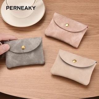 Túi đựng thẻ PENEAKY, Ví đựng tiền xu màu trơn Mini, Khe cắm nhiều thẻ Ví nhỏ bằng da PU