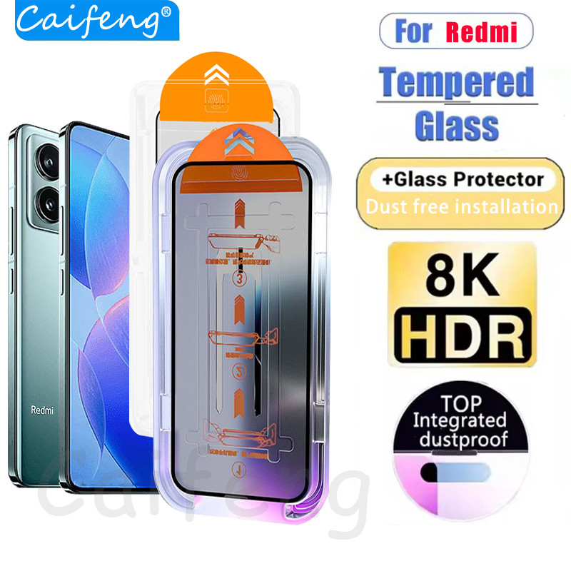 Kính HD bụi miễn phí lắp đặt chính xác màn hình bảo vệ Cho Redmi K70 K70E K60 K60E K50 Ultra K40 K30