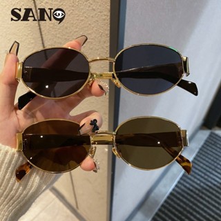 Kính râm gọng hình bầu dục thời trang cao cấp Châu Âu và Mỹ dành cho nữ