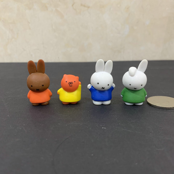 Chính Hãng Số Lượng Lớn Hoạt Hình Anime Miffy Thỏ Họ Miffy Bobby Mini Đồ Trang Trí DIY Cao Su Mềm