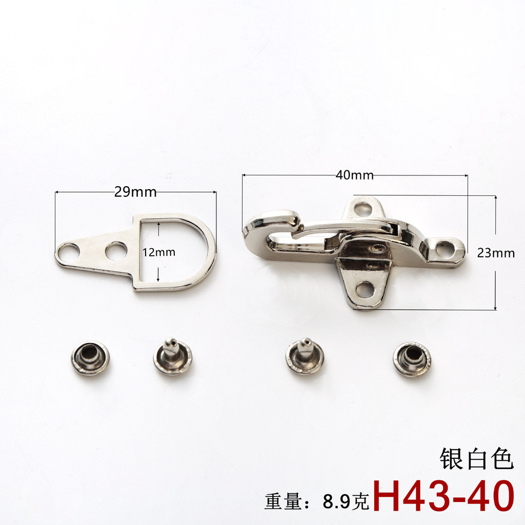 Bộ 5 Kim Loại Khóa Máy Bay Xuống Áo Khoác Cặp Khóa Hợp Kim Móc Khóa Quần Áo Hành Lý Phụ Kiện Đinh Tán