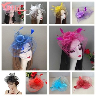  Mũ lưỡi trai che mặt DFGF Mũ lưỡi trai lưới nơ tinh tế Băng đô buộc tóc Vòng tròn thanh lịch ngọt ngào Cô dâu băng đô đám cưới 