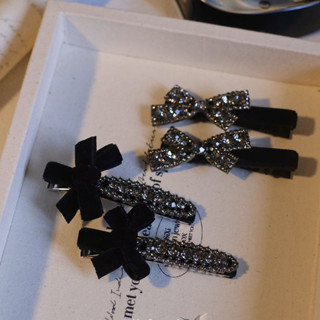 Phong Cách Hàn Quốc Tính Khí Nơ Kim Cương Kẹp Tóc Nữ Nhung Nổ Kẹp Phụ Kiện Tóc Thời Trang