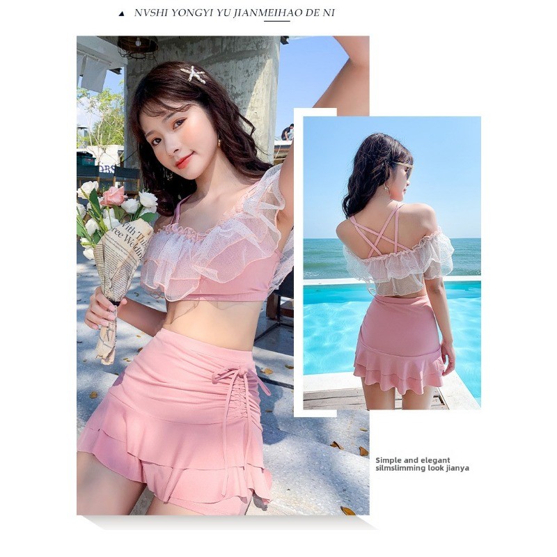 Đồ Bơi Nữ Gợi Cảm Cô Gái Ngọt Ngào Bikini Hai Mảnh Đồ Bơi Kỳ Nghỉ Du Lịch Phong Cách Hàn Quốc Chia Váy Đi Biển Bikini Bộ | BigBuy360 - bigbuy360.vn