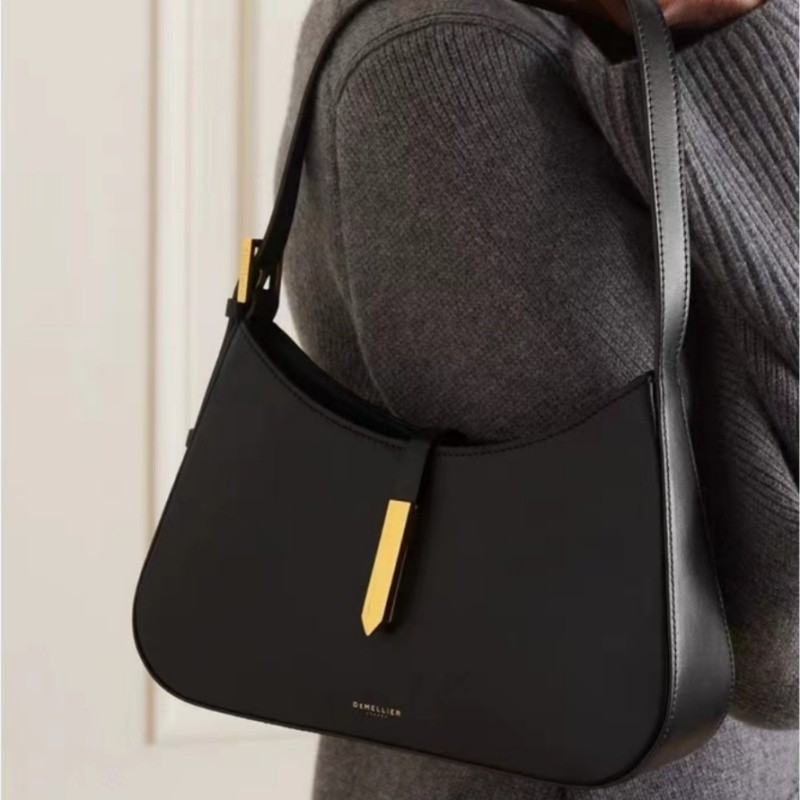 Demellier Túi nách (cỡ lớn/cỡ nhỏ) thiết kế độc đáo Túi đeo vai da thật Túi công sở nữ cao cấp
