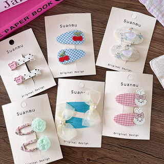Girls Bangs Kẹp Tóc Bộ Thỏ Kẹp Tóc Hoa