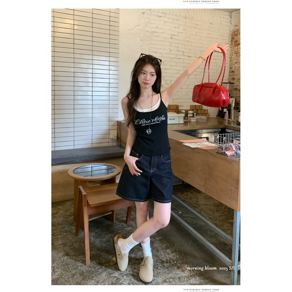 Giả hai mảnh yếm trong vest cho Phụ nữ mùa hè thư in chắp vá mỏng phù hợp với áo khoác ngoài hàng đầu ug122 | BigBuy360 - bigbuy360.vn